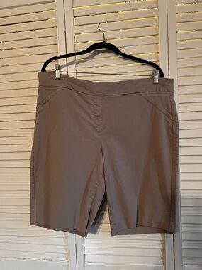 Dana Buchman Stretch Bermuda Shorts in Taupe